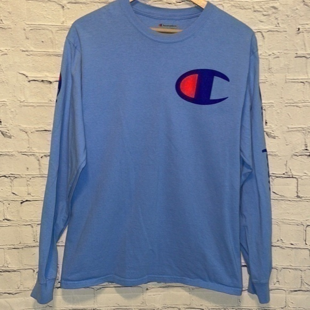 Champion light blue long sleeve tee